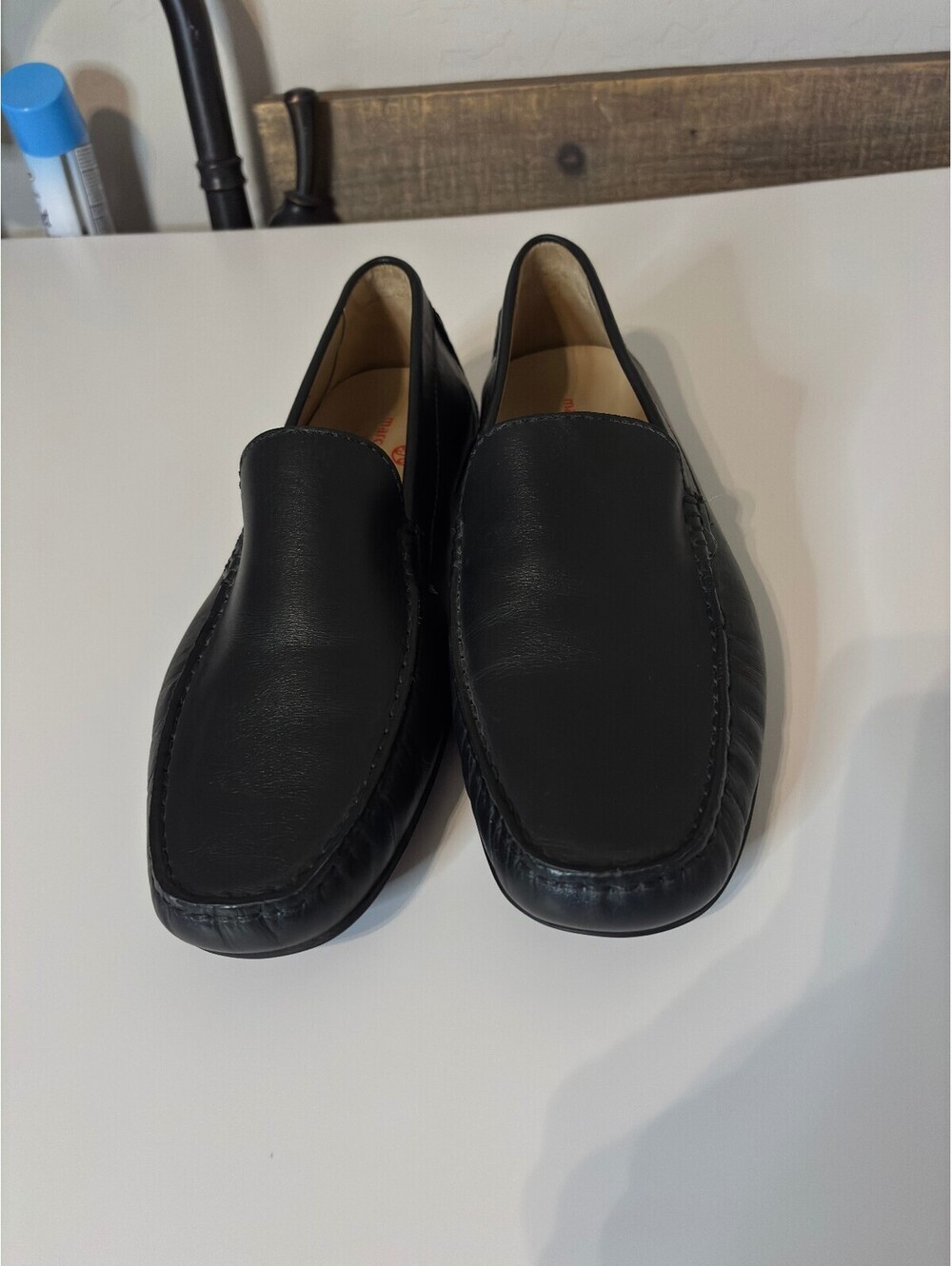 Marc Joseph Black Leather Slip On Loafers Shoes